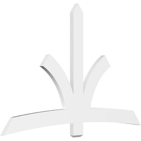 Ekena Millwork Davenport Architectural Grade PVC Gable Bracket, 84"W x 52 1/2"H x 2"D x 6"F, 15/12 Pitch GBP084X53X0206DAV00